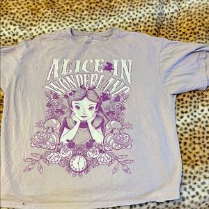 Disney Purple Alice in Wonderland Short Sleeve Tee